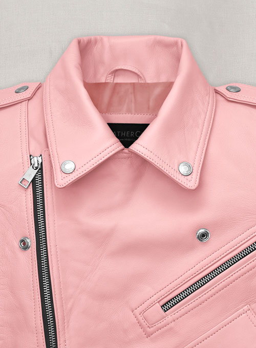 (image for) Light Pink Jessica Alba Leather Jacket