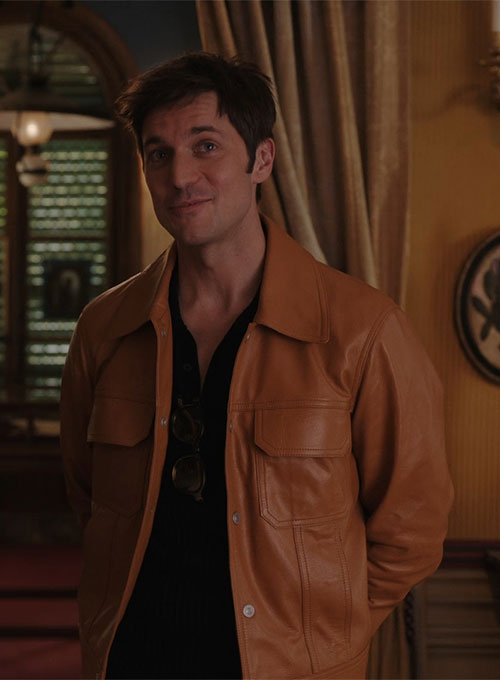 (image for) Lucas Bravo Emily In Paris Leather Jacket