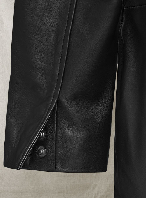 (image for) Margot Robbie Wolf Of Wall Street Leather Long Coat