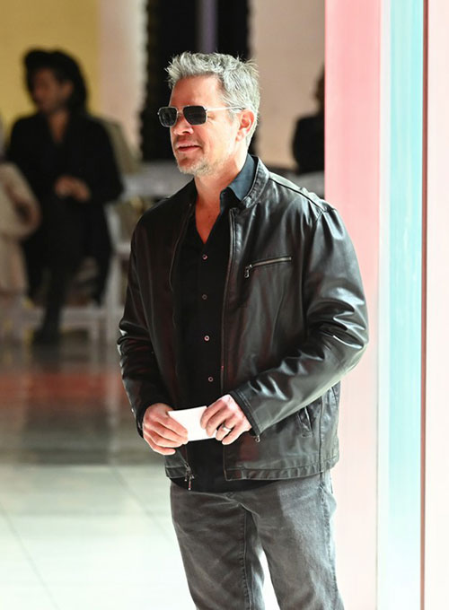 (image for) Matt Damon Leather Jacket