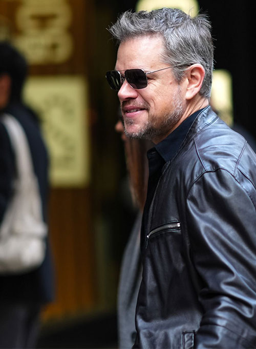 (image for) Matt Damon Leather Jacket