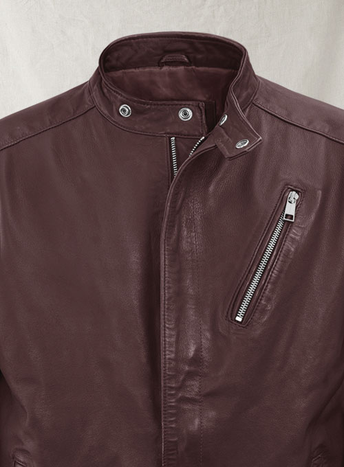 (image for) Motorad Burgundy Biker Leather Jacket