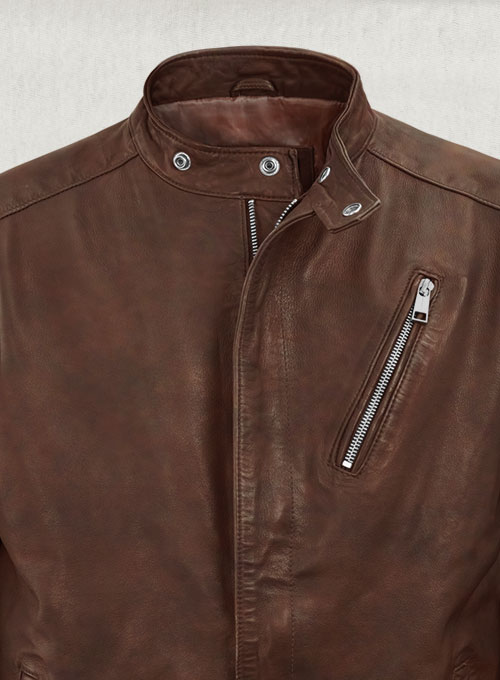 (image for) Motorad Spanish Brown Biker Leather Jacket