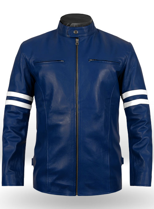 (image for) Rich Blue Leather Jacket # 887