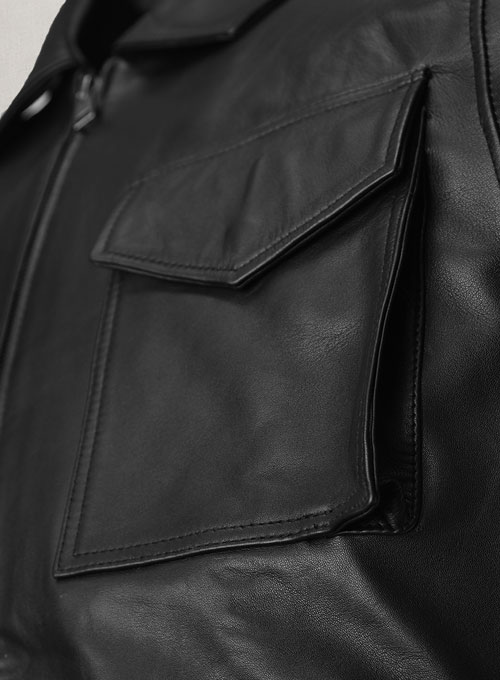 (image for) Robert Pattinson 2020 Paris Fashion Show Leather Jacket