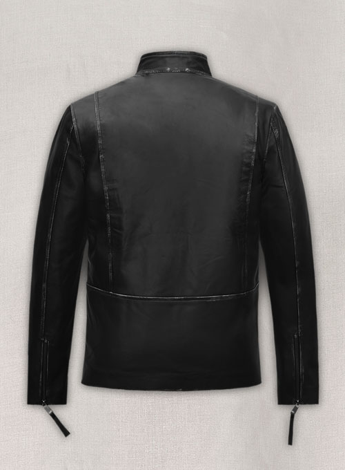 (image for) Rubbed Black Bradley Cooper Burnt Leather Jacket