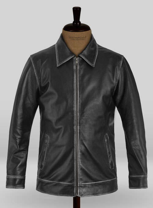 (image for) Rubbed Black Jason Bateman Leather Jacket