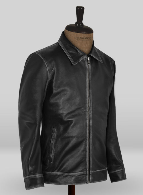 (image for) Rubbed Black Jason Bateman Leather Jacket