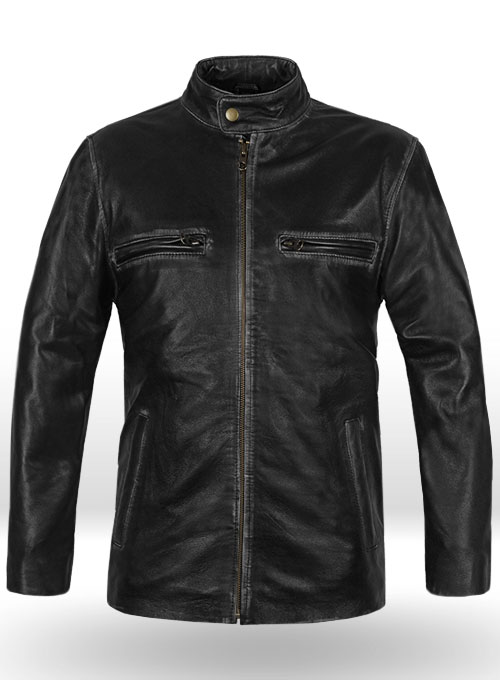 (image for) Rubbed Black Mark Wahlberg Contraband Leather Jacket