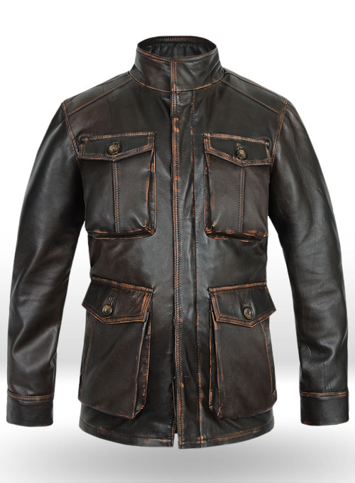 Rubbed Dark Brown Jensen Ross Supernatural 7 Leather Jacket ...