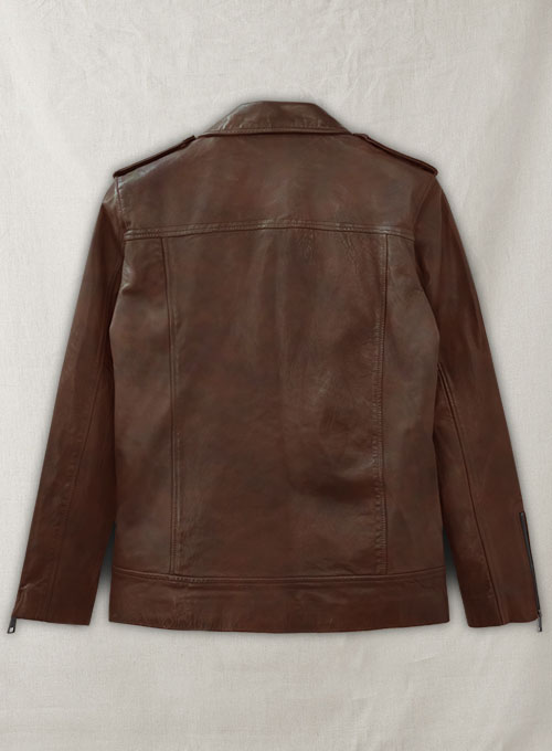 (image for) Rutland Spanish Brown Riding Leather Jacket - Click Image to Close