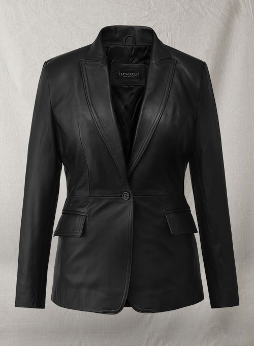 (image for) Scarlett Johansson The Winter Soldier Leather Blazer