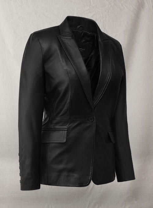 (image for) Scarlett Johansson The Winter Soldier Leather Blazer