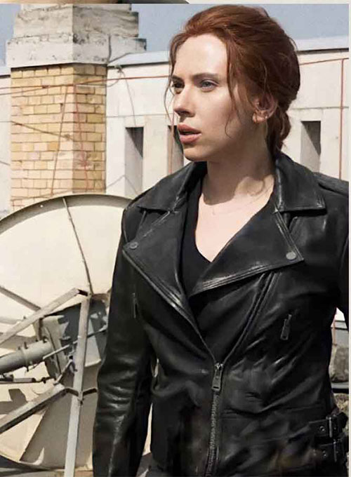 (image for) Scarlett Johansson Black Widow Leather Jacket