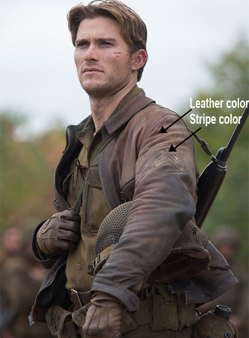 (image for) Scott Eastwood Fury Leather Jacket - Click Image to Close