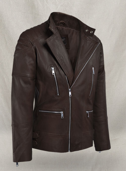 (image for) Shotgun Brown Moto Leather Jacket