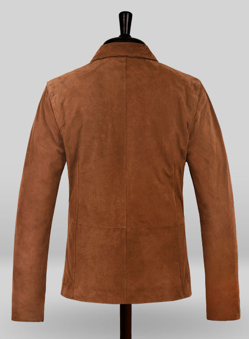 (image for) Soft Tan Brown Suede Daniel Craig Spectre Leather Jacket - Click Image to Close