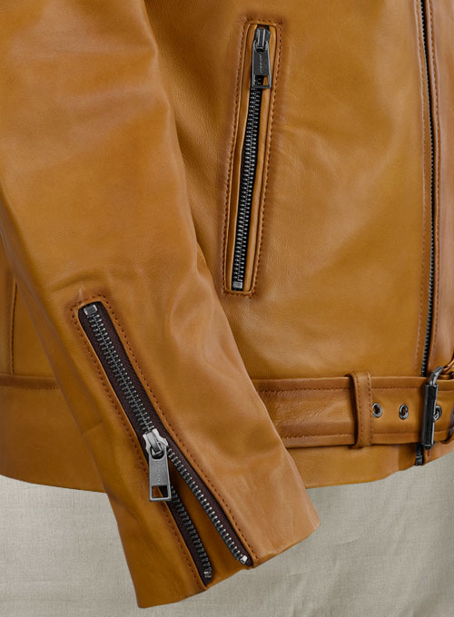 (image for) Rutland Caramel Brown Riding Leather Jacket