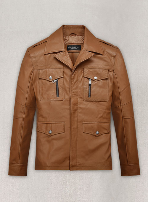 (image for) Soft Hunter Tan Leather Jacket # 621