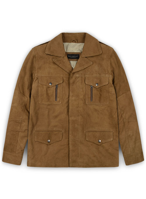 (image for) Soft Light Brown Suede Leather Jacket # 621