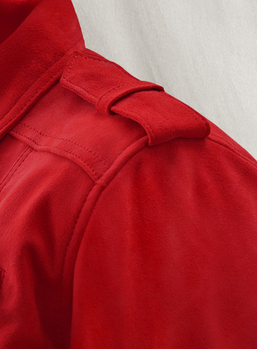 (image for) Soft Lava Red Suede Leather Jacket # 267 - Click Image to Close