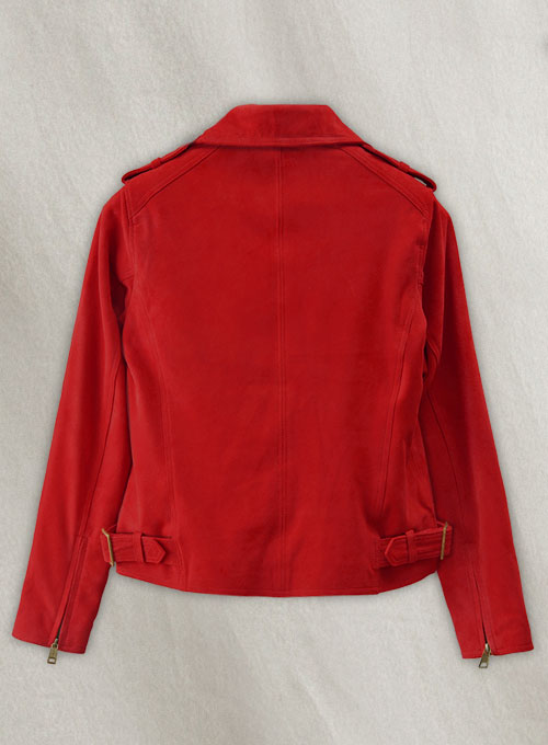 (image for) Soft Lava Red Suede Leather Jacket # 267 - Click Image to Close