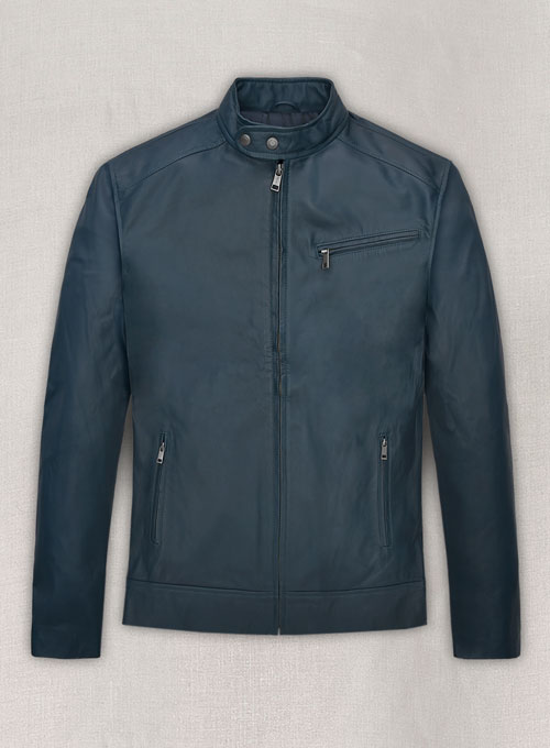 (image for) Soft Winsor Blue Michael Fassbender Leather Jacket