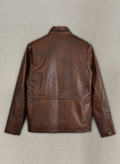 (image for) Spanish Brown Military M-65 Leather Jacket