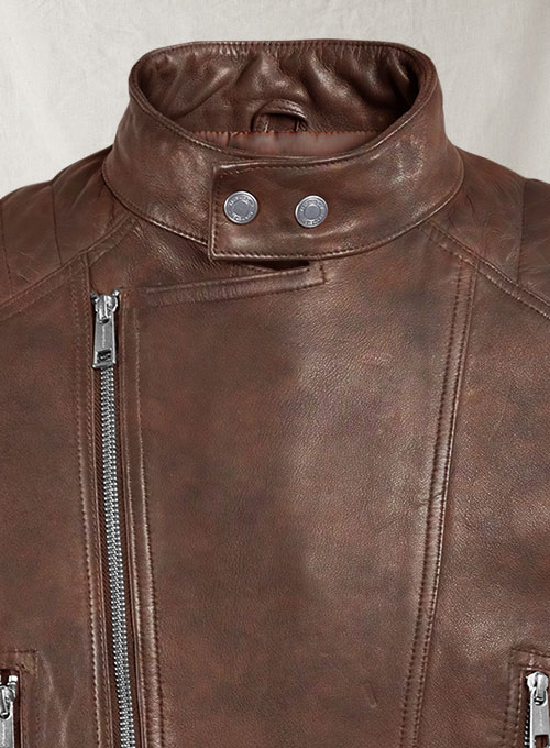 (image for) Shotgun Spanish Brown Moto Leather Jacket