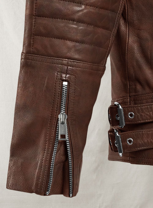 (image for) Shotgun Spanish Brown Moto Leather Jacket