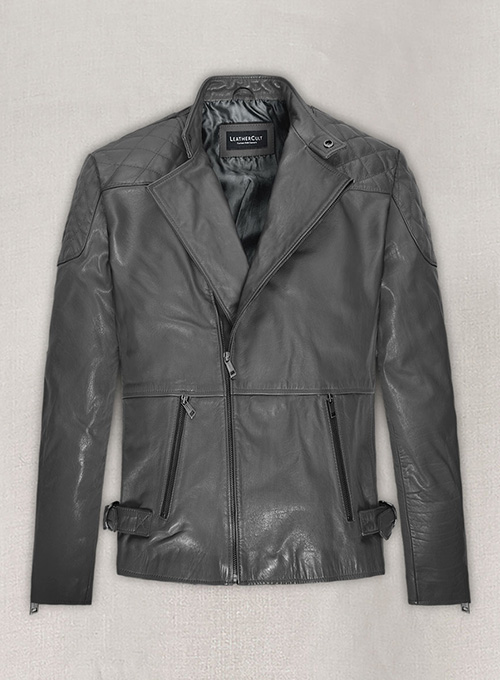 (image for) Thick Goat Gray Washed & Wax Leather Jacket #613