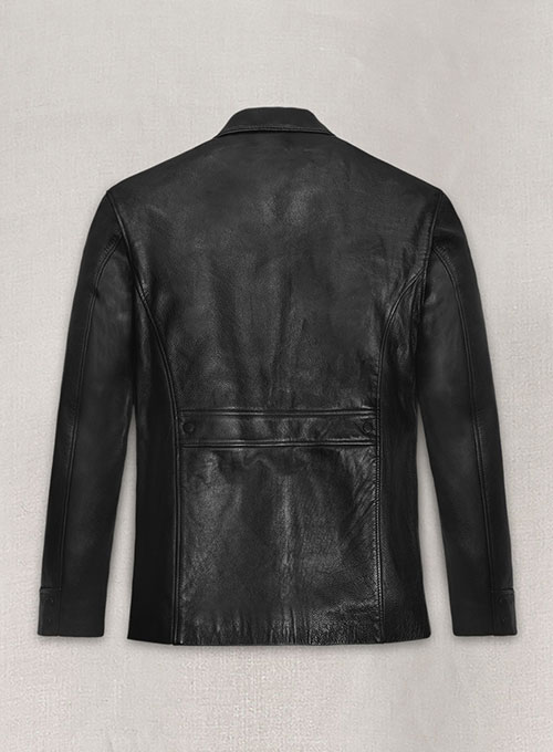 (image for) Thick Goat Black Washed and Wax Johnny Depp Leather Jacket #3