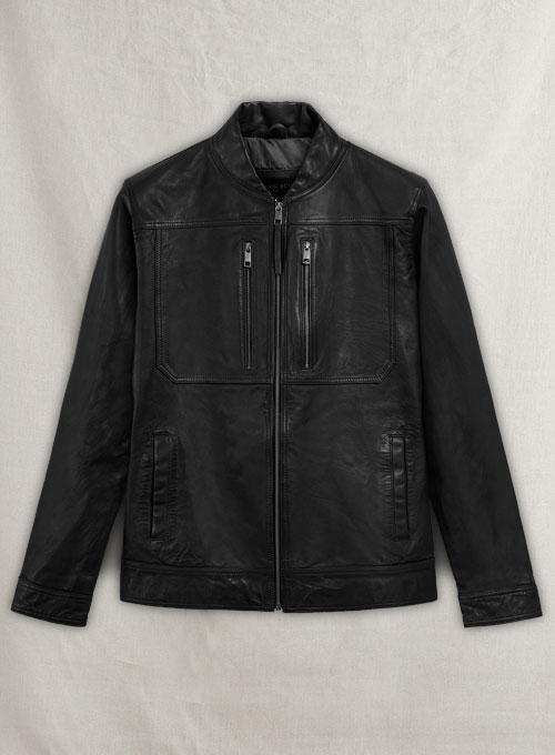 (image for) Thunder Storm Black Biker Leather Jacket