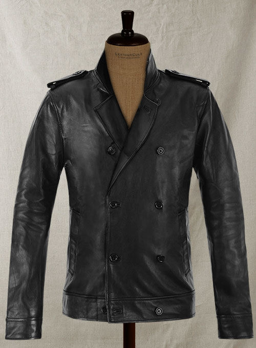 (image for) Short Trench Leather Jacket - Click Image to Close