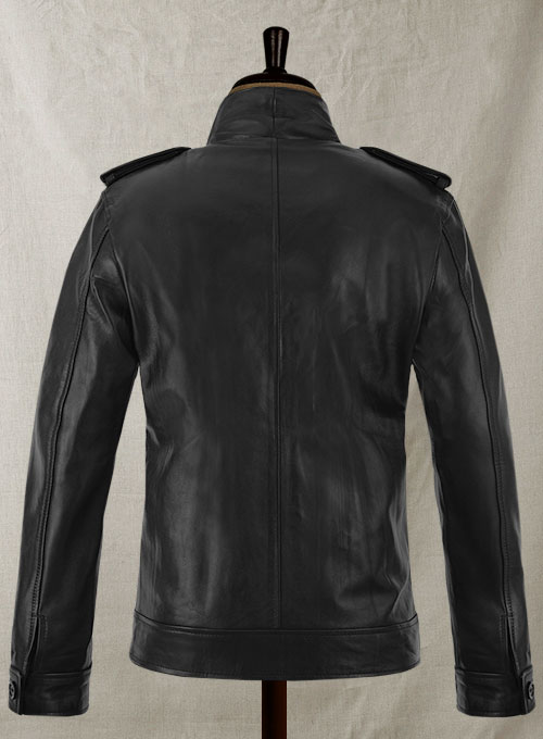 (image for) Short Trench Leather Jacket - Click Image to Close