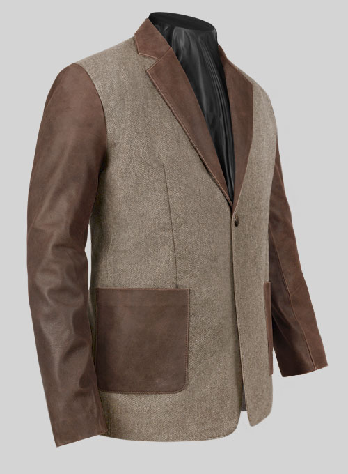 (image for) Tweed Leather Combo Blazer # 652