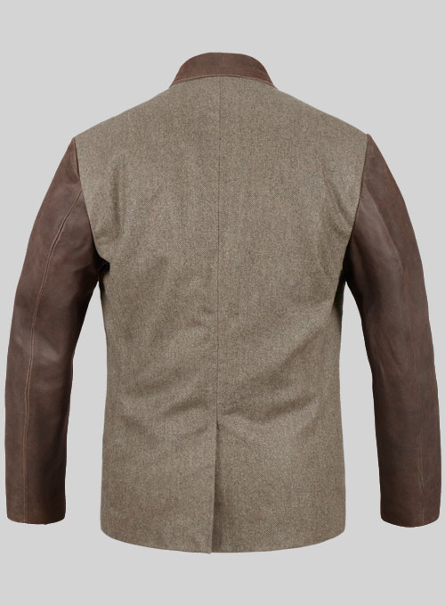 (image for) Tweed Leather Combo Blazer # 652 - Click Image to Close