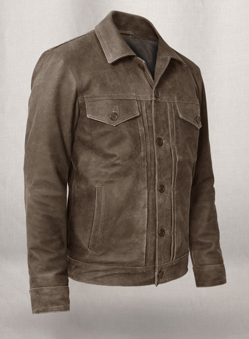 (image for) Vintage Gravel Brown Ryan Reynolds Leather Jacket #3