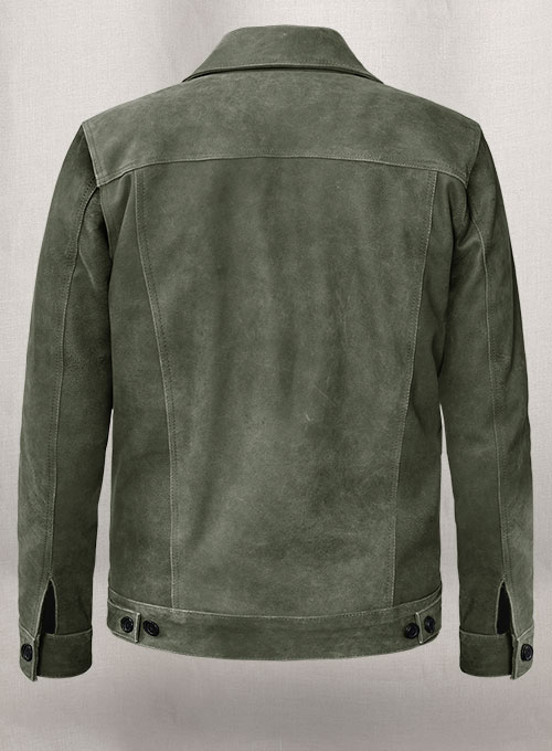 (image for) Vintage Italian Olive Ryan Reynolds Leather Jacket #3