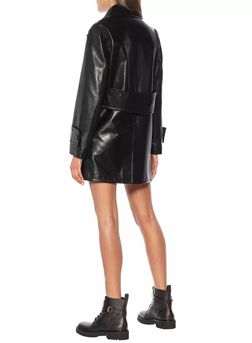 (image for) Vogue Doble Breasted Leather Trench Coat