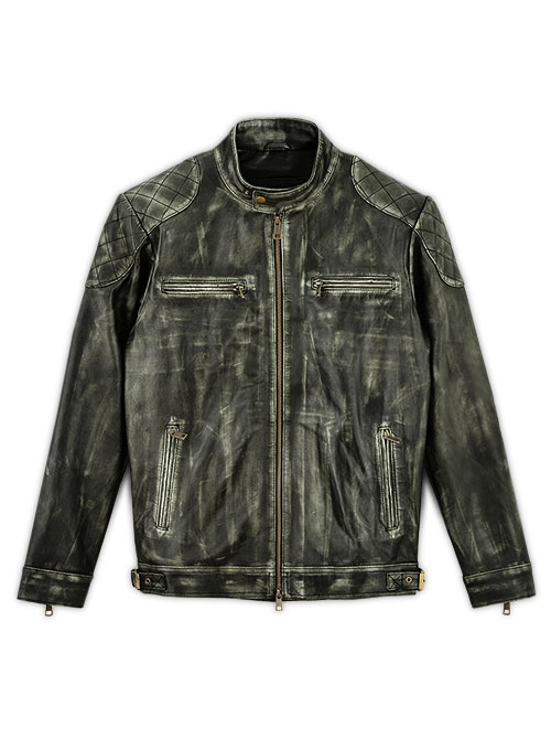 (image for) William Charcoal Leather Jacket