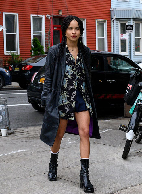 Zoe Kravitz Leather Long Coat : LeatherCult: Genuine Custom Leather ...