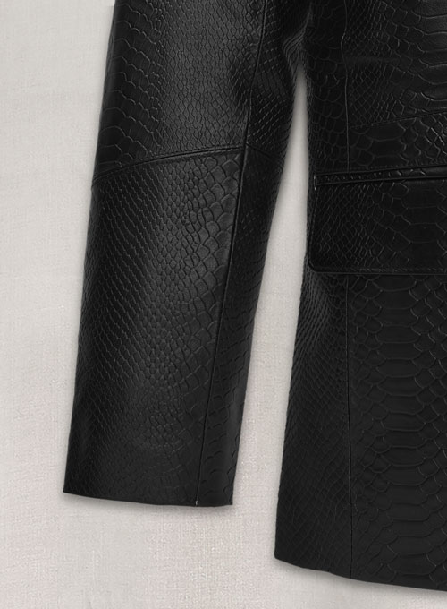 (image for) Black Python Catwalk Leather Blazer # 2