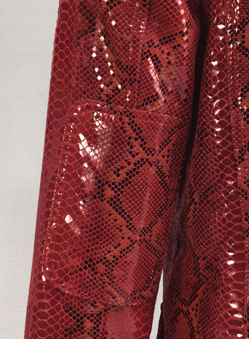 (image for) Bold Red Python Floyd Mayweather Leather Blazer