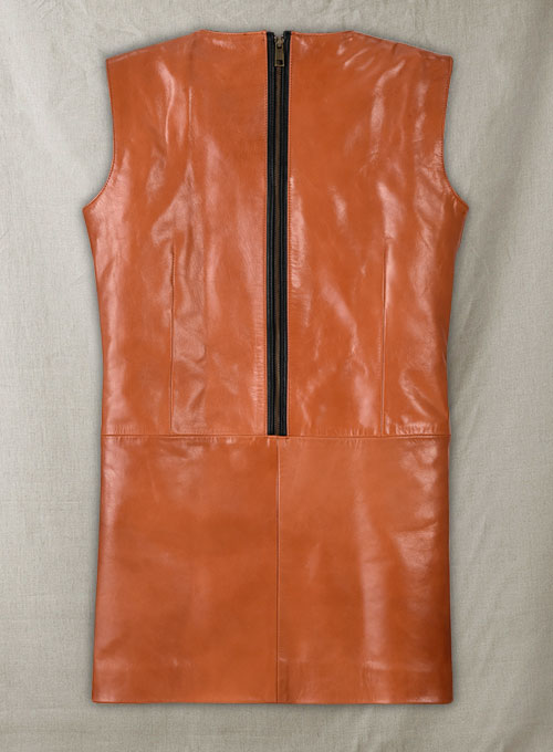 (image for) Shiny Old Tan Bonfire Leather Dress - # 752