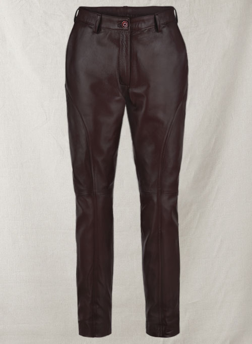 (image for) Burgundy Phoenix Leather Pants