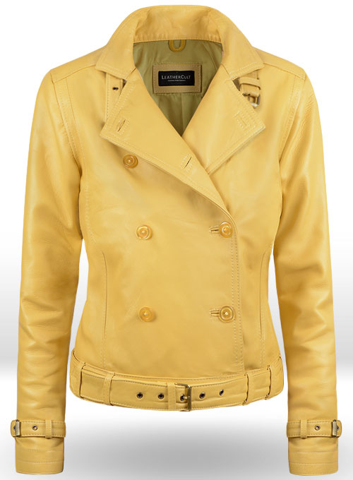 (image for) Yellow Captain America Scarlett Johansson Leather Jacket