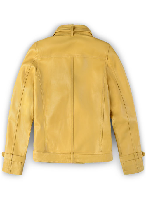 (image for) Yellow Captain America Scarlett Johansson Leather Jacket