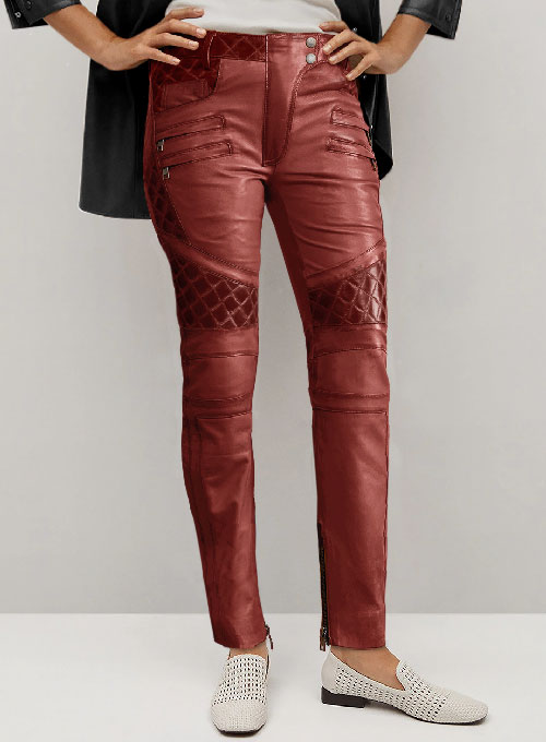 (image for) Carrier Burnt Red Leather Pants