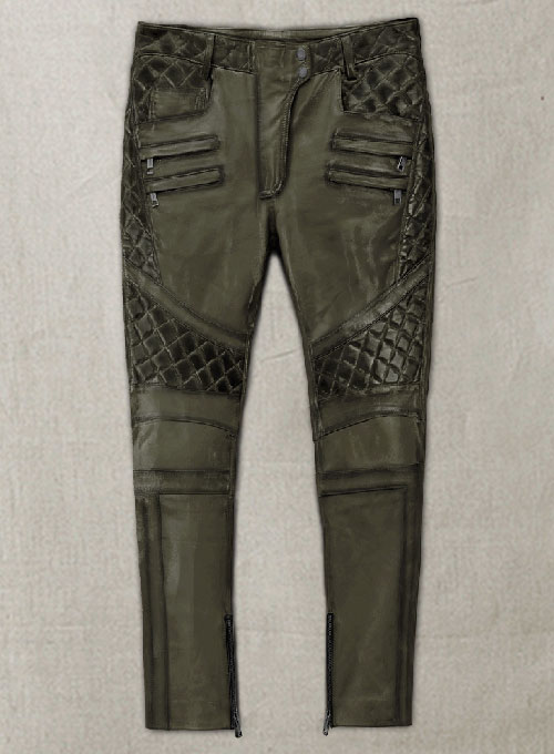 (image for) Carrier Burnt Olive Leather Pants